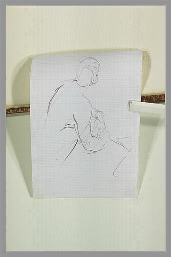 Femme nue, à mi-corps, tournée à gauche