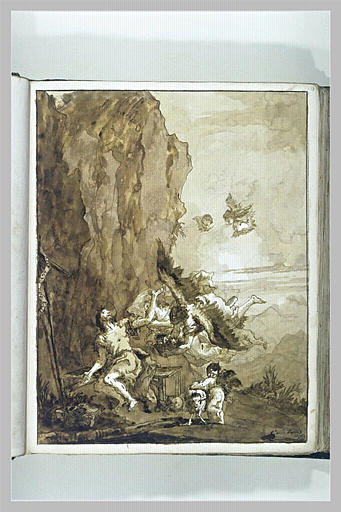 Saint Jean-Baptiste au desert visité par les anges