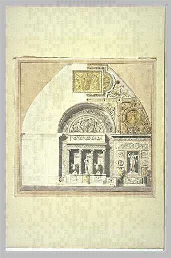 Elévation pour l'ancienne Salle de Vénus, au Louvre