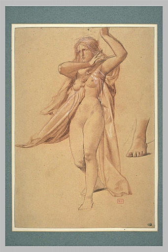 Etude d'une bacchante et d'un pied