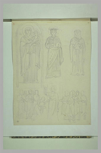 Hosios Loukas ou Saint-Luc-en-Phocide, études de fresque et de mosaïques