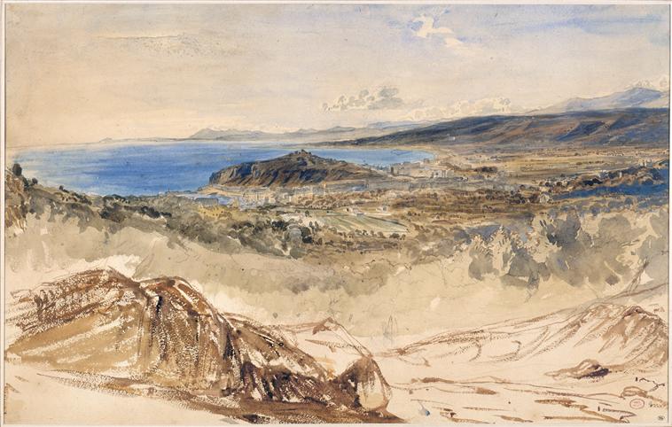 Vue générale de Nice et des monts de France