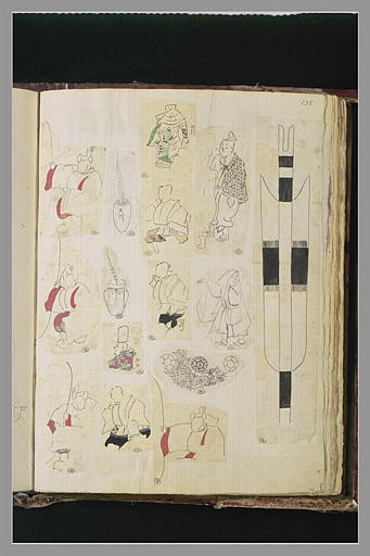 Collage d'estampes japonaises ou de copies d'estampes japonaises