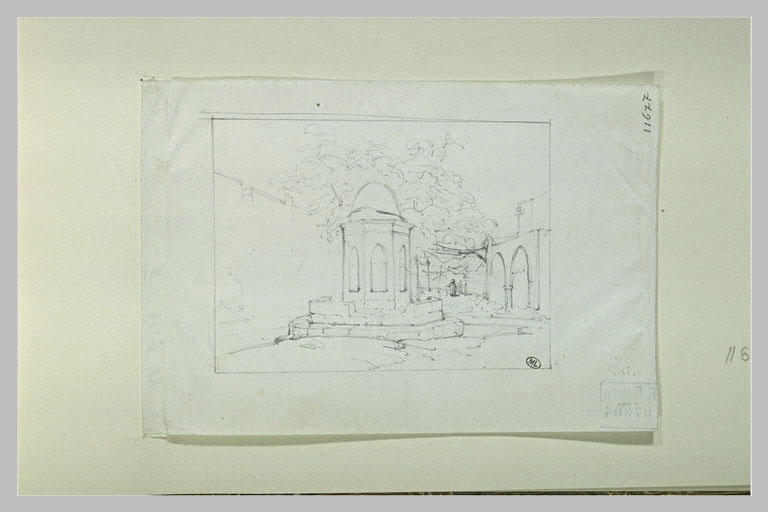 Fontaine dans une cour en Orient