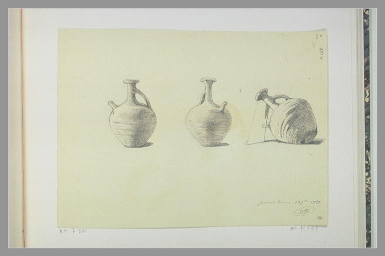 Trois jarres de terre cuite à Damas