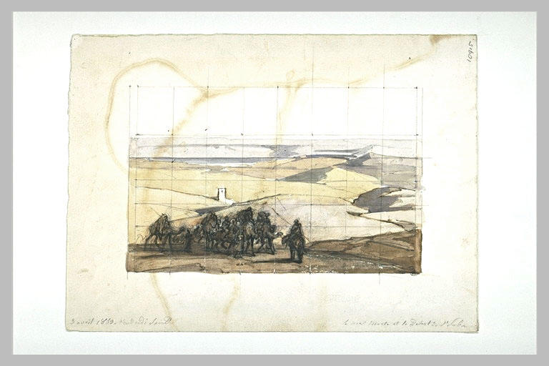 Caravane dans un paysage