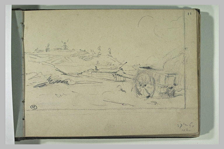 Paysage des environs de Paris : Montmartre (?)