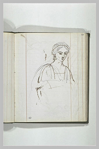 Femme, vue en buste