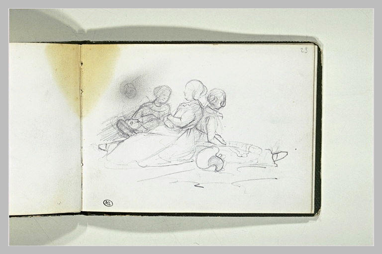 Femmes assises au sol