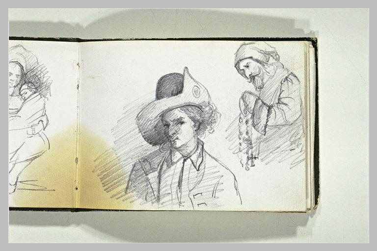 Deux personnages en buste (à l'envers)