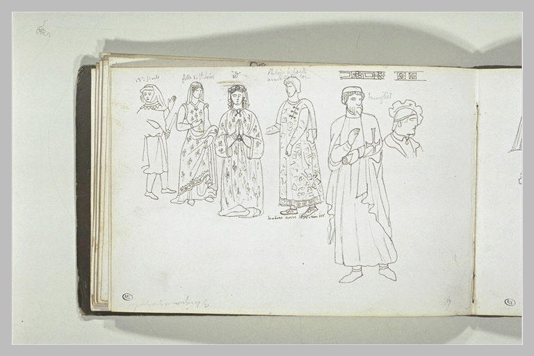 Etudes d'après des miniatures médiévales