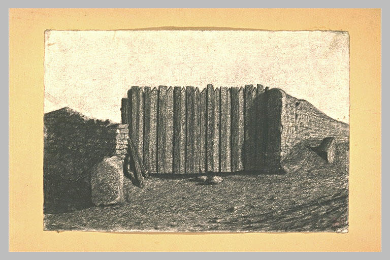 Porte et mur à côté de la maison de Léon Bovin
