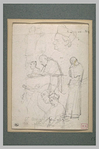 Diverses études de prêtres