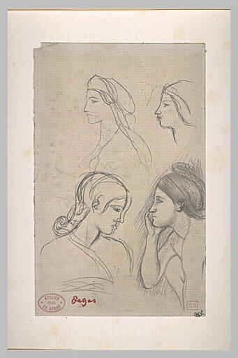Quatre têtes de femmes