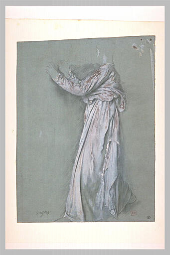 Etude d'une femme drapée, de profil