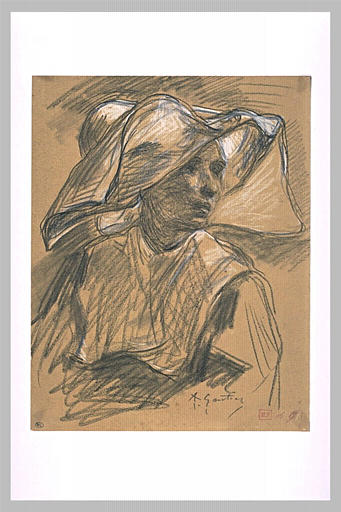 Soeur de Saint-Vincent-de-Paul, à mi-corps, vue de face