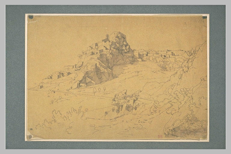 Ville au sommet d'une montagne