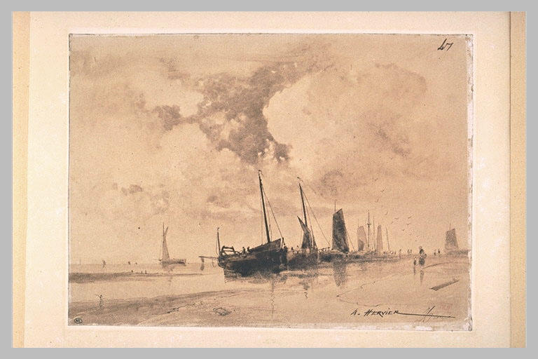 Bateaux à sec, sur la grève
