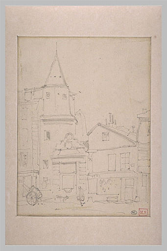 Vue d'une maison de la rue du Vert Bois à Paris