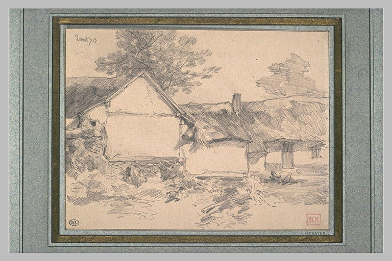 Groupe de chaumières