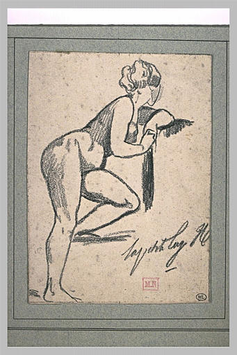 Femme nue, debout, de profil