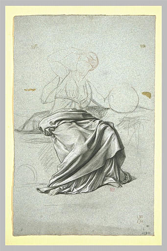 Etude de draperie pour une figure assise