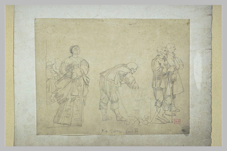 Trois copies d'après des estampes d'Abraham Bosse