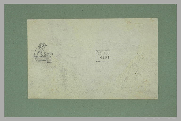 Figure assise, de profil