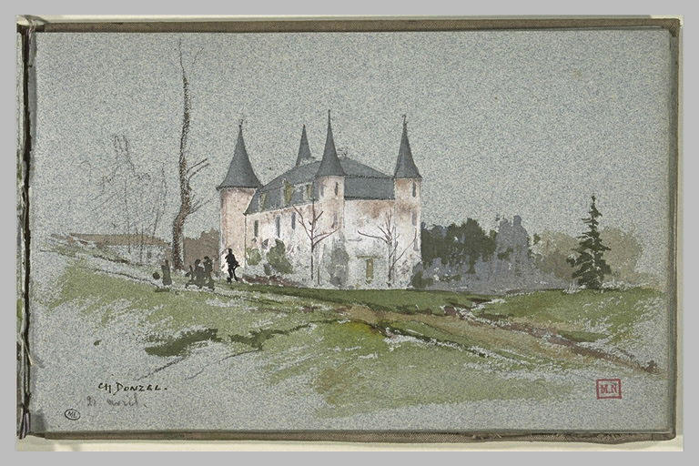 Château carré flanqué de quatre tours