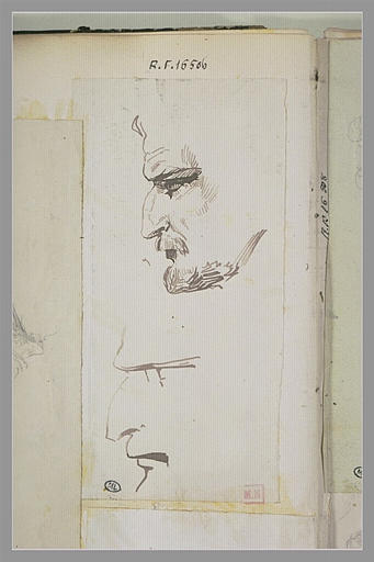 Profils d'homme à moustache et barbe taillées court