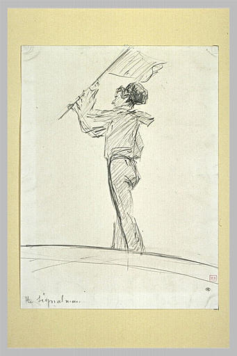 Marin, debout, vu de dos