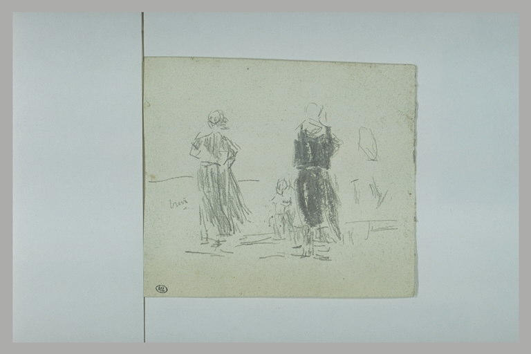 Deux femmes, debout, vues de dos