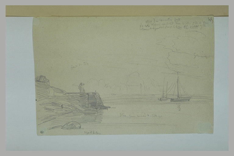 Bateaux au mouillage près de la côte