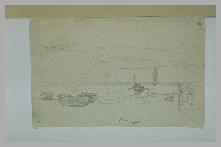 Figures sur la grève, découverte à marée basse