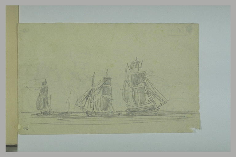 Trois voiliers en mer