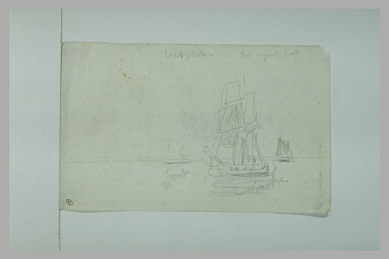 Paysage de marine avec de bateaux