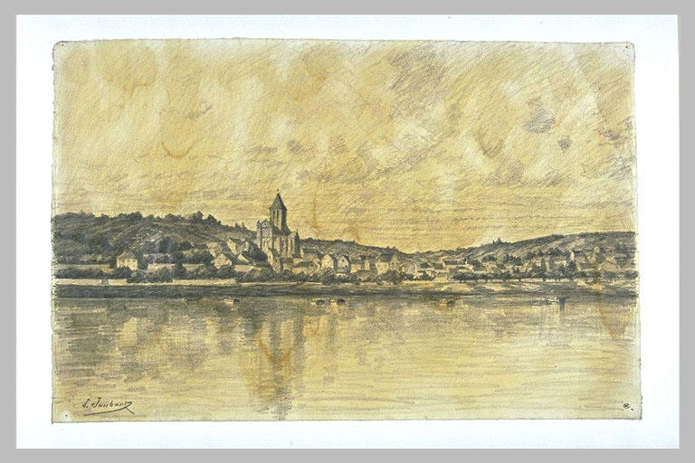 Village au bord d'une rivière