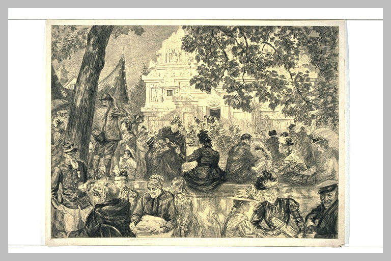Scène de l'exposition universelle de 1900