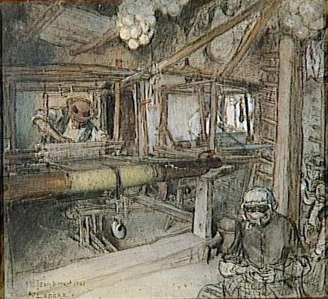 ATELIER D'UN TISSERAND VENDEEN