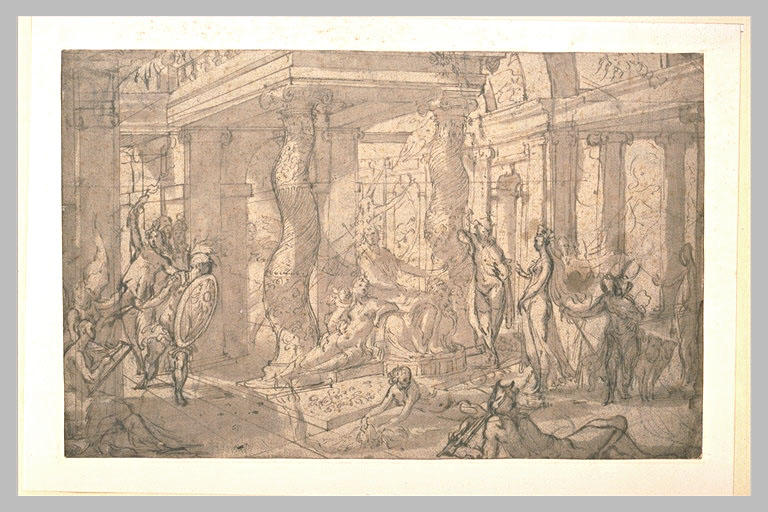 La Discorde (?) venant parmi les dieux