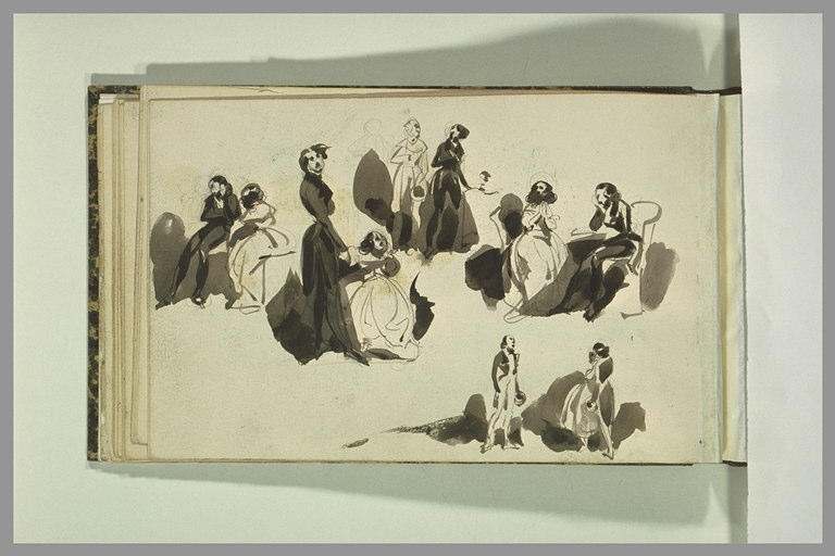 Cinq études d'une scène entre un homme et une femme