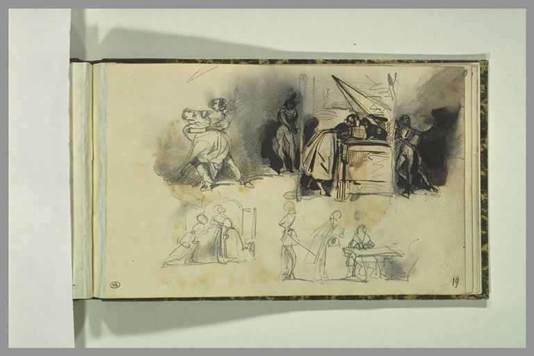 Etudes de personnages groupés