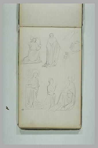 Etudes de cinq personnages de scène religieuse