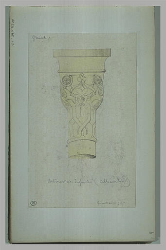 Détail de colonne relevé à l'Alhambra