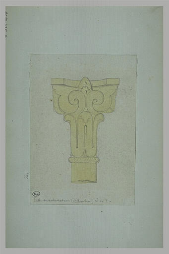 Détail de colonne relevé à l'Alhambra