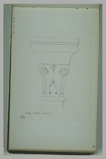 Décor d'un chapiteau de l'église Saint-Eloi à Noyon