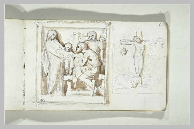 Sainte Famille et Christ en Croix