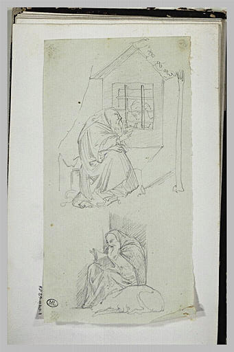 Deux études de vieillard assis