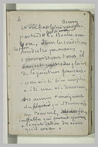 Annotations manuscrites : discours prononcé en l'honneur de Baudry