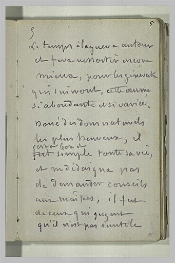 Annotations manuscrites : discours prononcé en l'honneur de Baudry